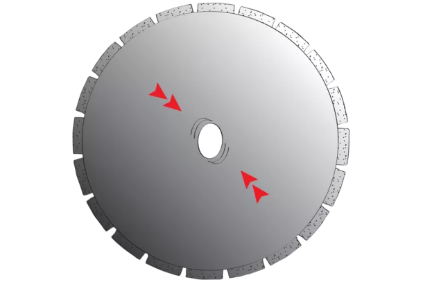 illustration de la déformation du trou d'alésage disque diamant