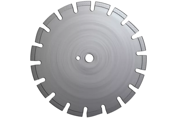 Illustration Disque à segments avec encoches U larges et segments déportés