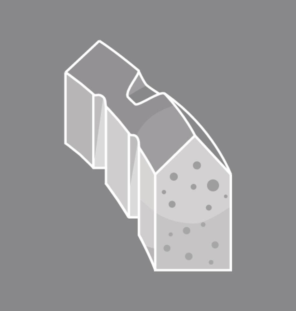 Segments diamantés crénelés en pointe hauteur 11 mm