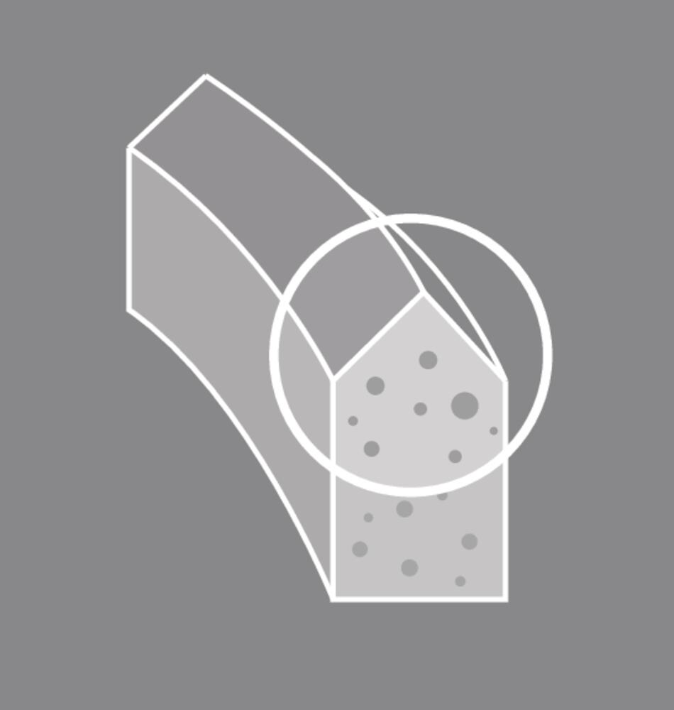 Segments diamantés lisses en pointe hauteur 11 mm