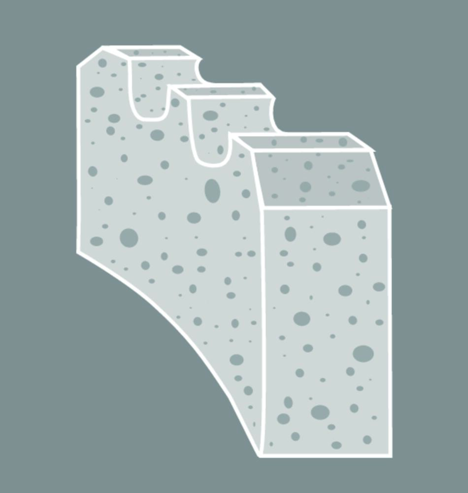 Segments diamantés crénelés hauteur 11 mm